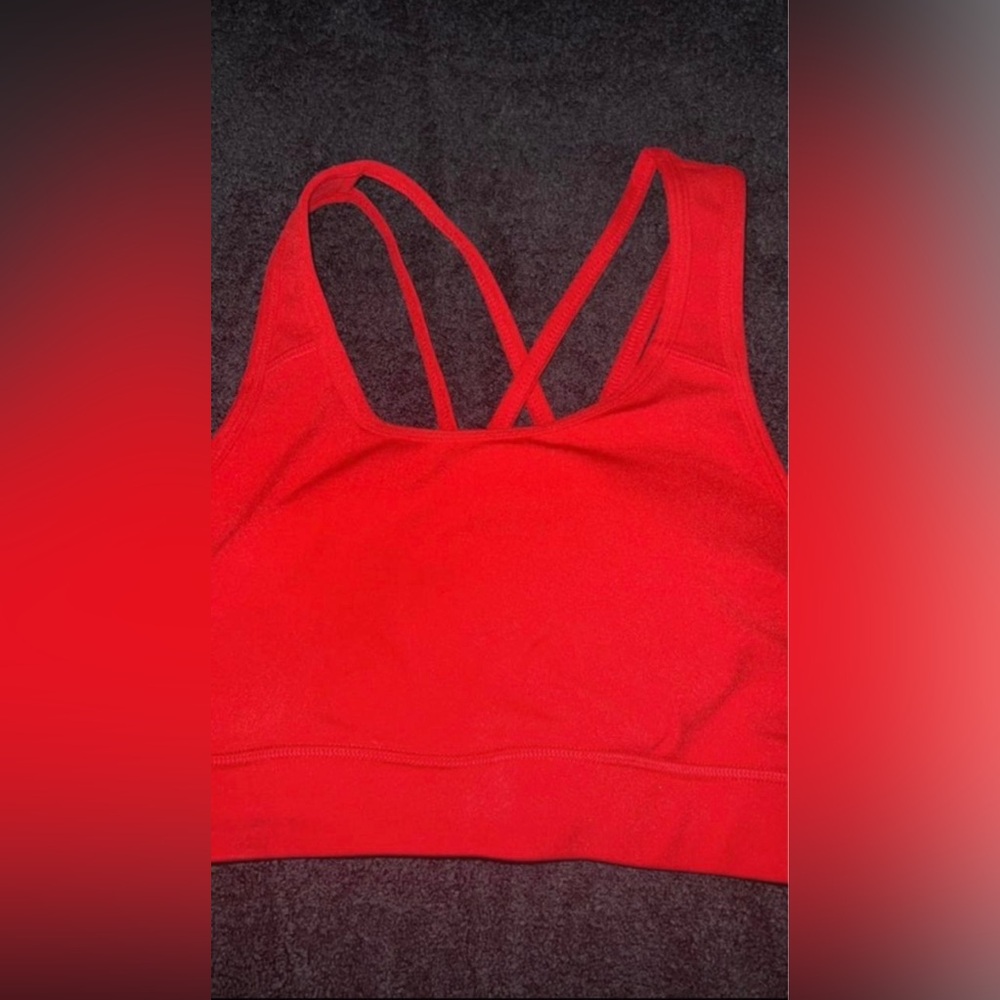 NWOT PopFit Vibrant Red Sportsbra Small